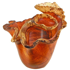 wood burl vase